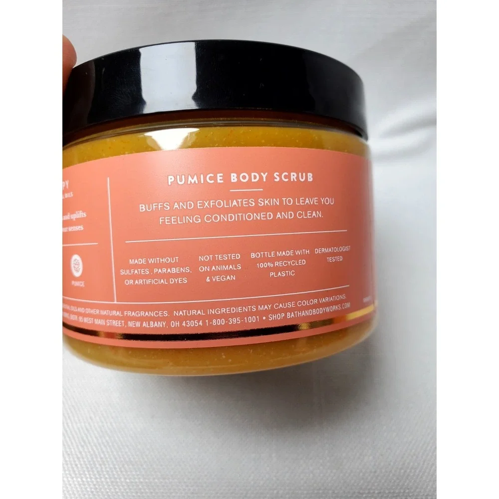 Bath & Body Works Aromatherapy Orange + Ginger Pumice Body Scrub 11.5 oz Discon.